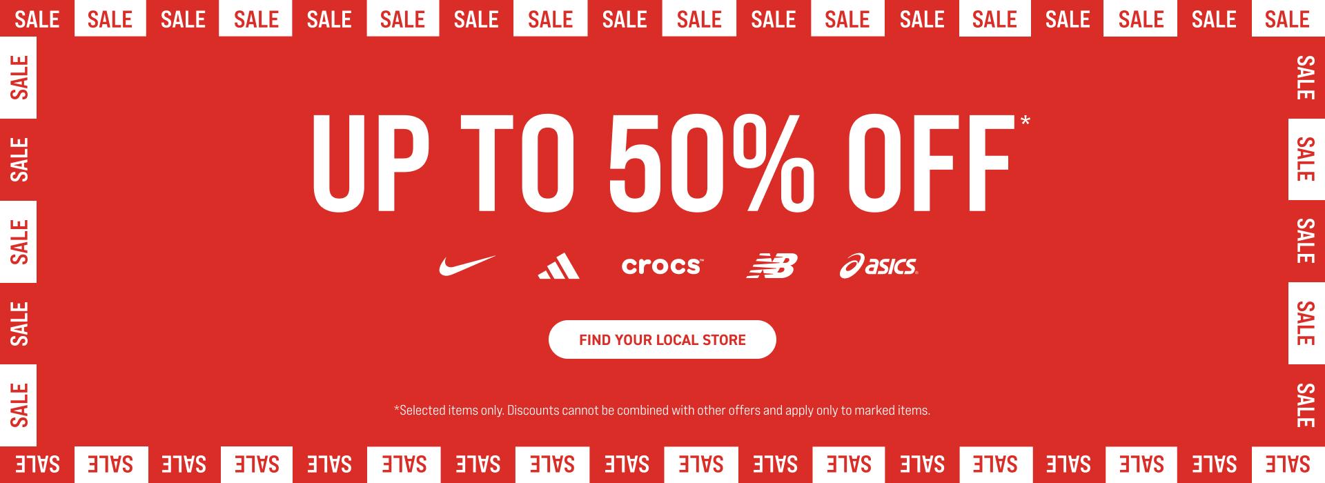 up to 50% off EOFY sales