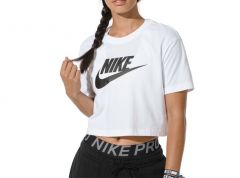 Nike Women's Sportswear Essential Cropped Logo Tee
