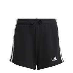 Adidas Kids Girls Black Essentials 3-Stripes Shorts