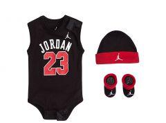 Jordan Baby (6-12M) Bodysuit, Hat and Booties Box Set