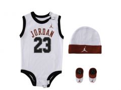 Jordan Baby (6-12M) Bodysuit, Hat and Booties Box Set