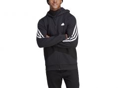 Adidas Men's Future Icons 3 Stripes Full Zip Hoodie-