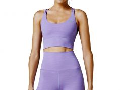 Running Bare Women's "Lotus" Long Line Sports Bra-L
