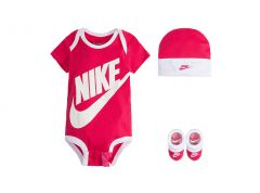 Nike Futura Logo Hat Bodysuit Boodie 3 Piece Set