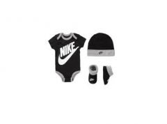 Nike Futura Logo Hat Bodysuit Boodie 3 Piece Set