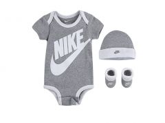 Nike Futura Logo Hat Bodysuit Boodie 3 Piece Set