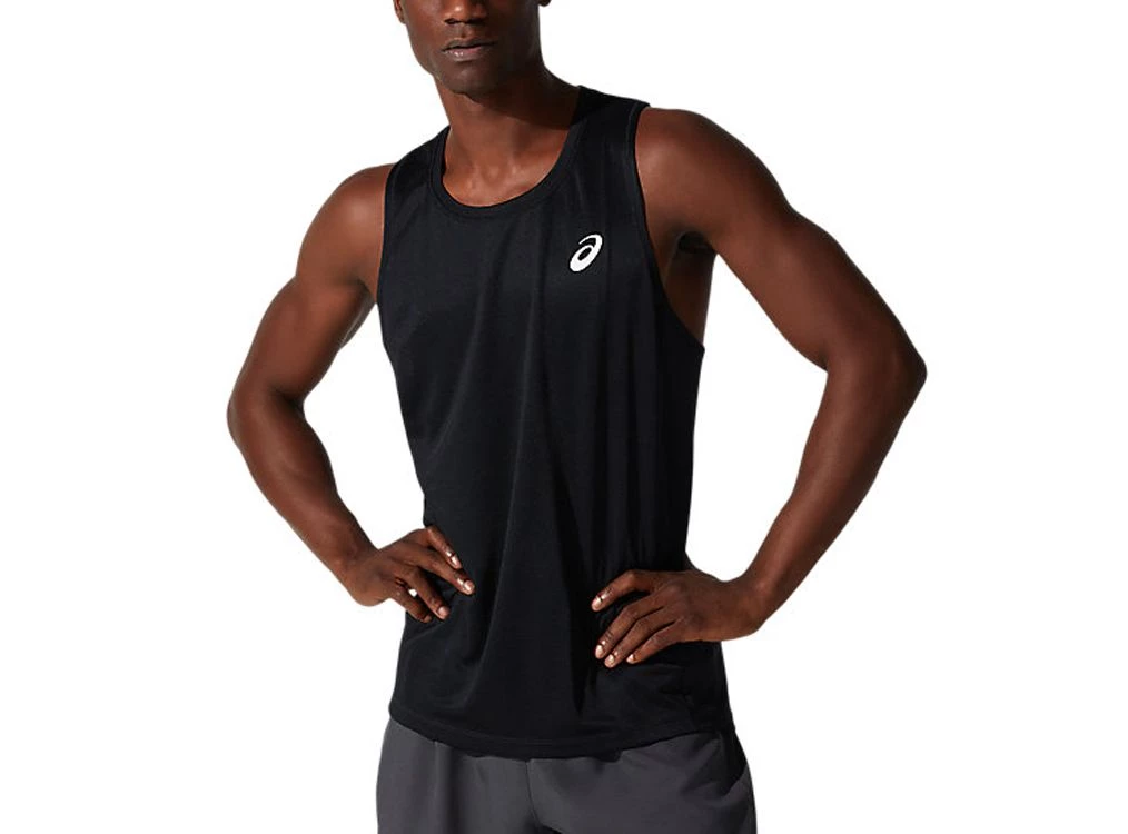 Buy the Asics Asics Men s Silver Singlet Tank Top Online Sportsco