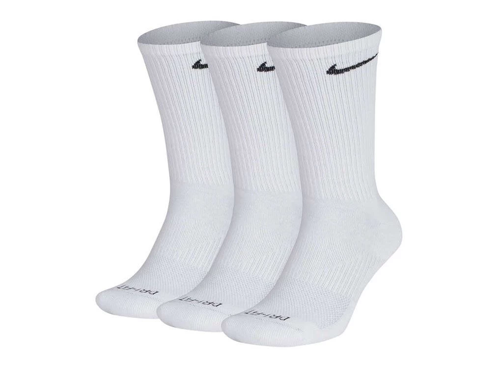 Buy the Brooks Nike Unisex Everyday Cushioned Training Crew Socks 6 Pairs Online Sportsco