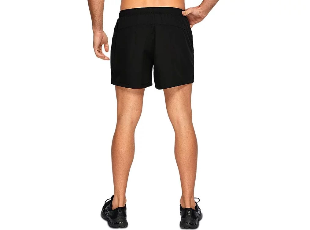 Buy the Brooks Asics Mens s Silver 5 Inch Shorts Online Sportsco