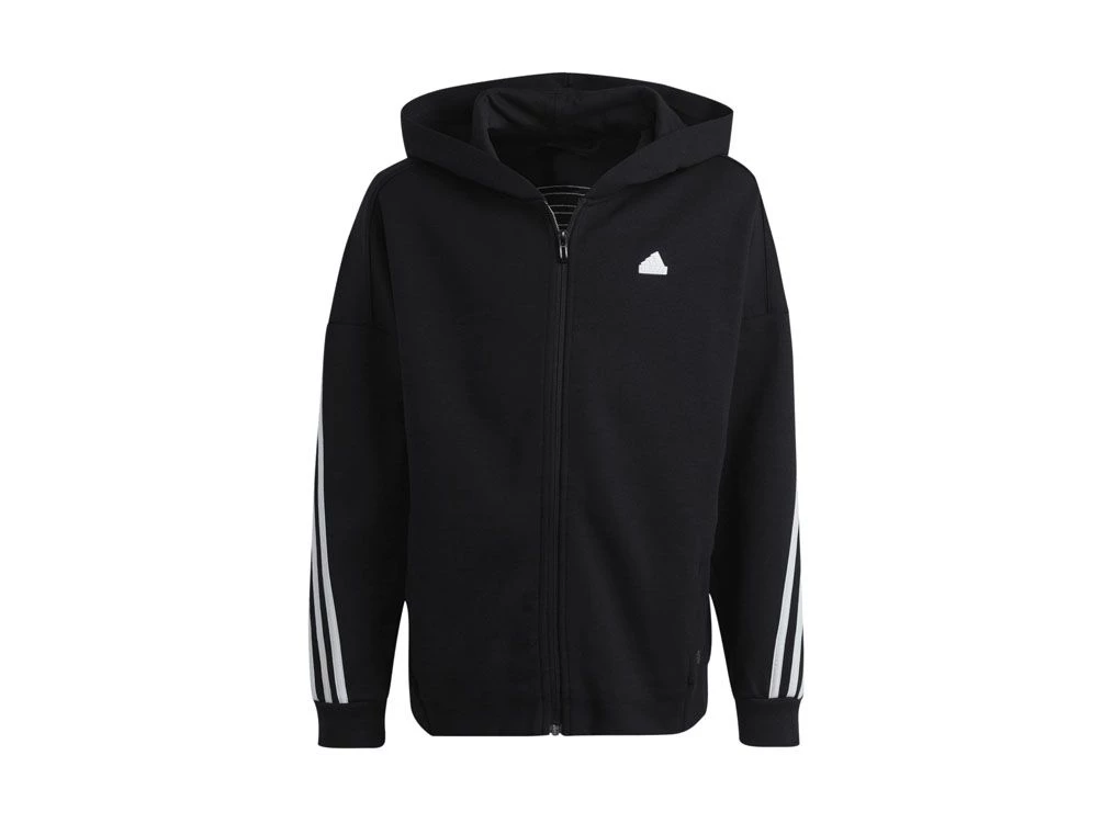 Adidas Women s Future Icons 3 Stripes Full Zip Hoodie BLK WH